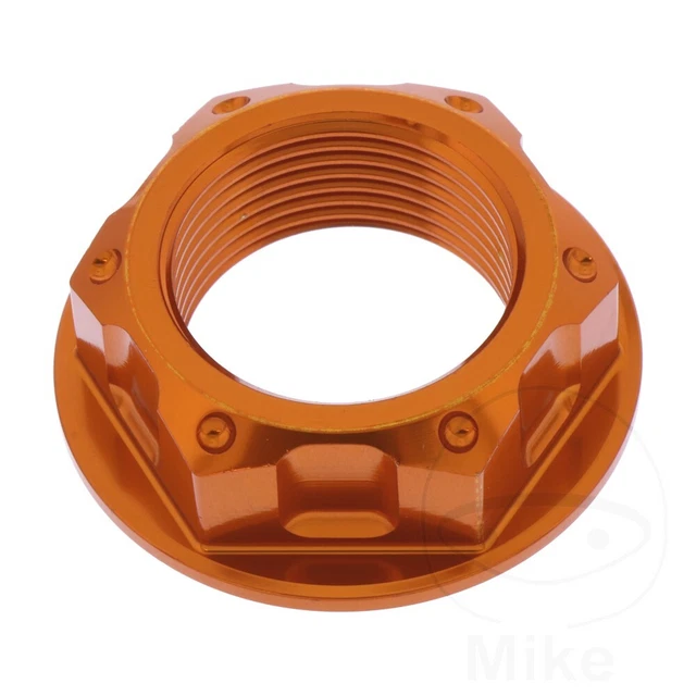 Steering Stem Nut M24X1.50mm Alu Orange For Honda CX 650 T Turbo D 83-85