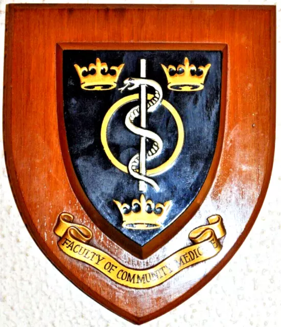 Beautiful Restored Royal College of Physicians Faculty Community Medicine Plaque