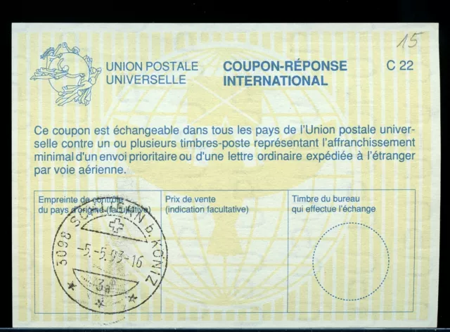 SWITZERLAND  1993  - International Reply Coupon IRC