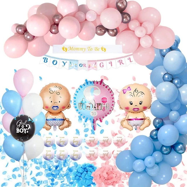 Junge Mädchen Gender Reveal Party Dekor Ballons Bogen Kit Luftballons Girlande