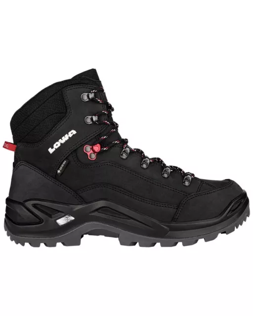 Lowa Renegade Mid GTX Gore-tex Boots Man, Black/Red rubino