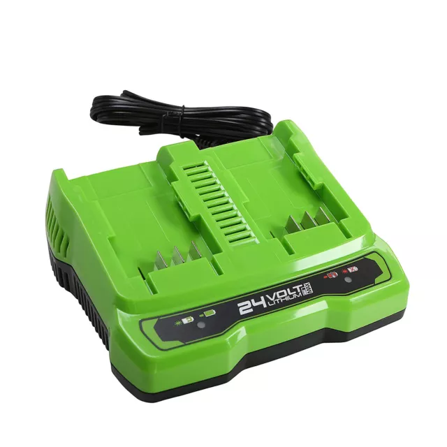 24V Chargeur de Batterie Greenworks 4A Dual Fente pour LI-ION Piles
