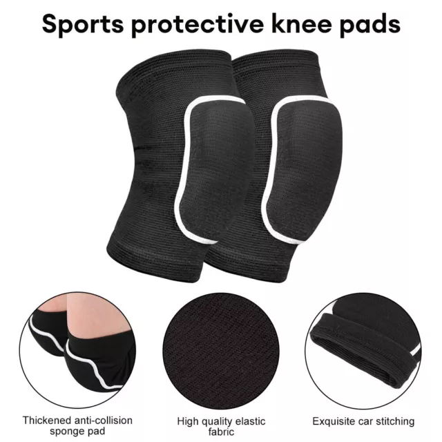 Knee Support Pair Compression Sleeve Brace Arthritis For Pain Relief & Sports