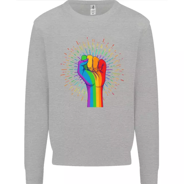 LGBT Fist Gay Pride Day Awareness Mens Sweatshirt Jumper