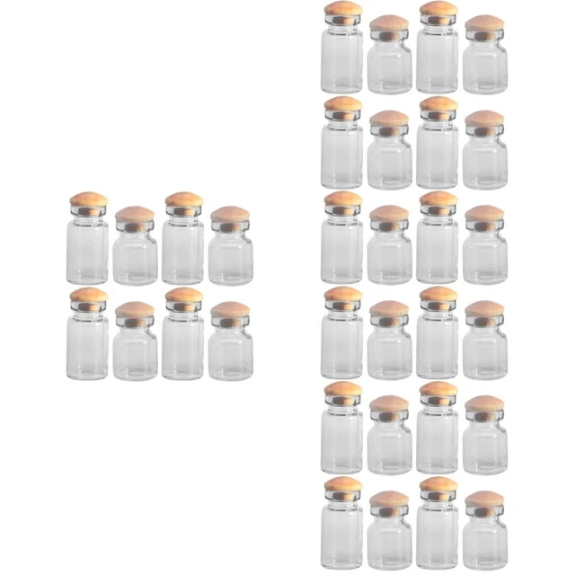 32 Pcs Mini Glass Jar Miniature Food Bottles Doll House Miniature Glass Bottles