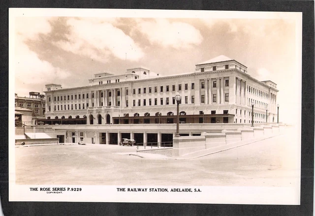 C3941 Australia SA Adelaide Railway Station #9229 vintage Rose Series postcard