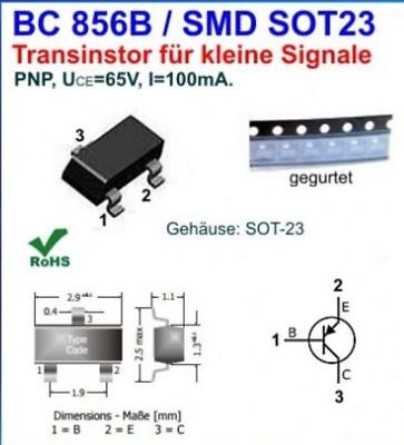 NPN bipolar 65V 0,1A 250mW SOT23 DIOTEC SEMICONDUCT 40X BC846B-DIO40 Transistor 