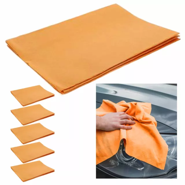 1 Car Wash Chamois Shammy Towel Synthetic Super Absorbent Drying Cloth Wipe  Auto