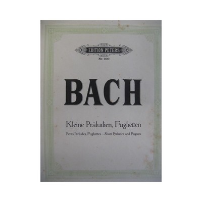 Piano BACH JS - Bach Petits Preludes et Fugues Reliure inconnue 