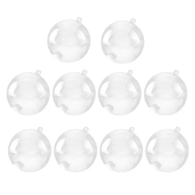 10pcs Clair Boule En Plastique Bricolage Arbre  Pendaison Babiole Décoration