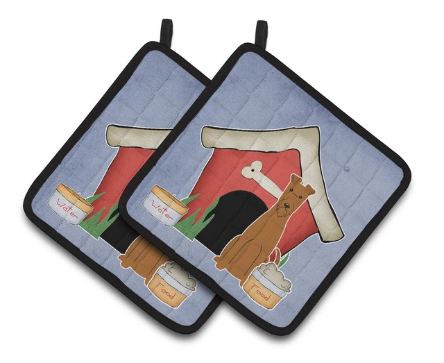 Dog House Collection Irish Terrier Pair of Pot Holders BB2816PTHD New