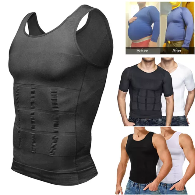 Singlet Dad Bod-Men Slimming Body Shaper Underwear Compression Vest Tank Tops