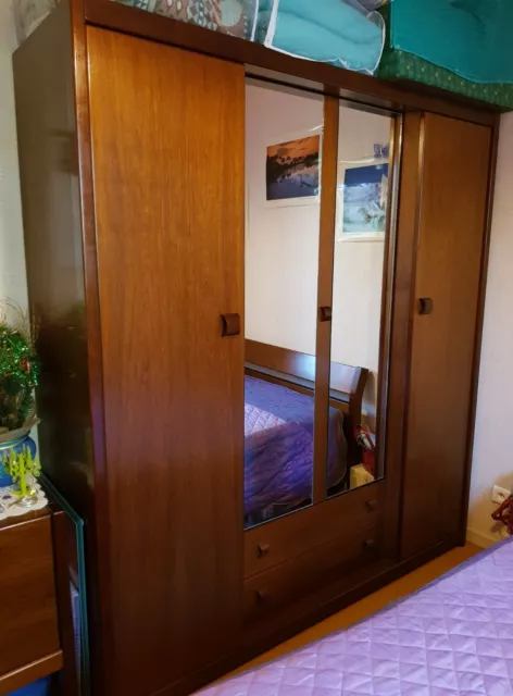 Ensemble chambre à coucher bois véritable, style 90's