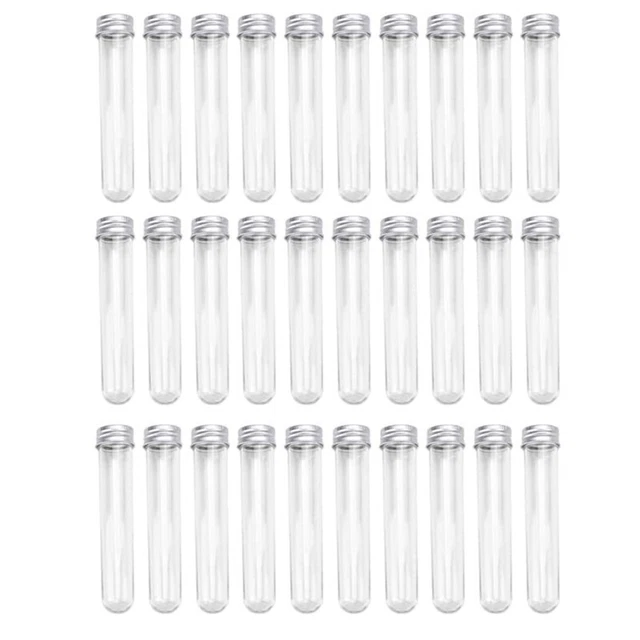 30 PCS Test Tubes 45Ml Plastic Test Tubes Single Test Tubes with Lids Sampl Q9B3