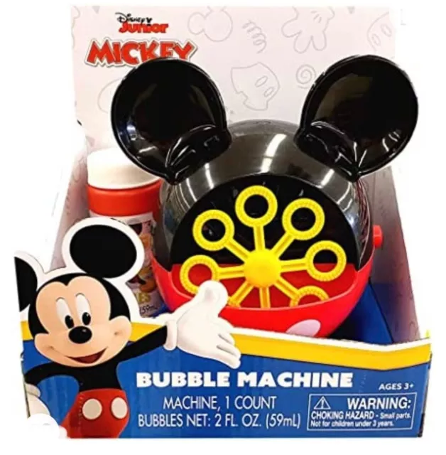 Disney Mickey Mouse Fun House Bubble Machine With 2 Oz Of Bubbles For