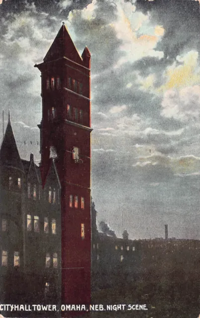Omaha NE Nebraska City Hall Downtown Early 1900s to Ruby Struter Postcard C59