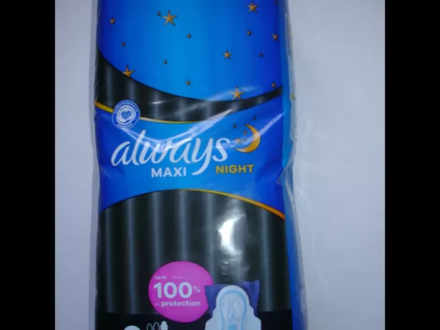 ALWAYS - Maxi Night   lot de 4 X 16 Serviettes extra absorbantes et confortables