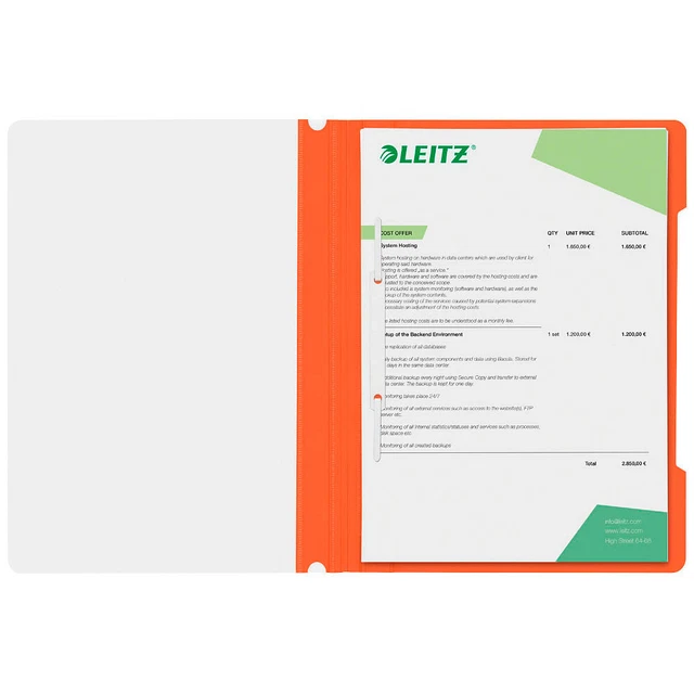 LEITZ Schnellhefter 4191 Kunststoff orange DIN A4