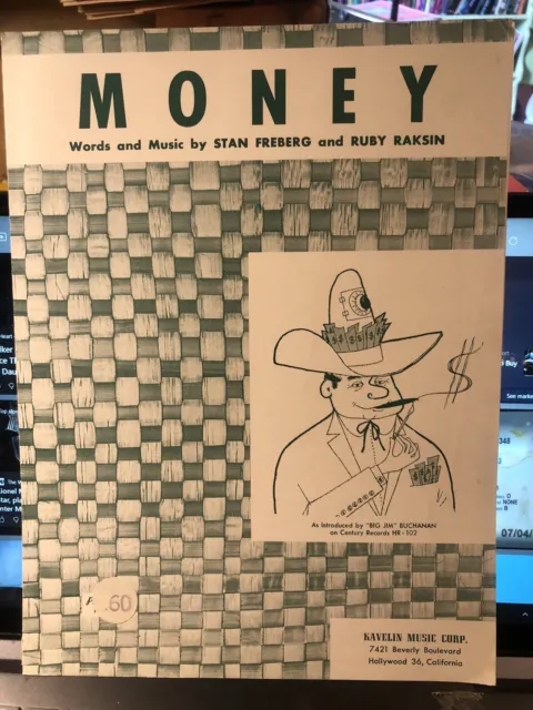 1954 Stan Freberg Humor sheet music BIG JIM BUCHANAN “Money” M