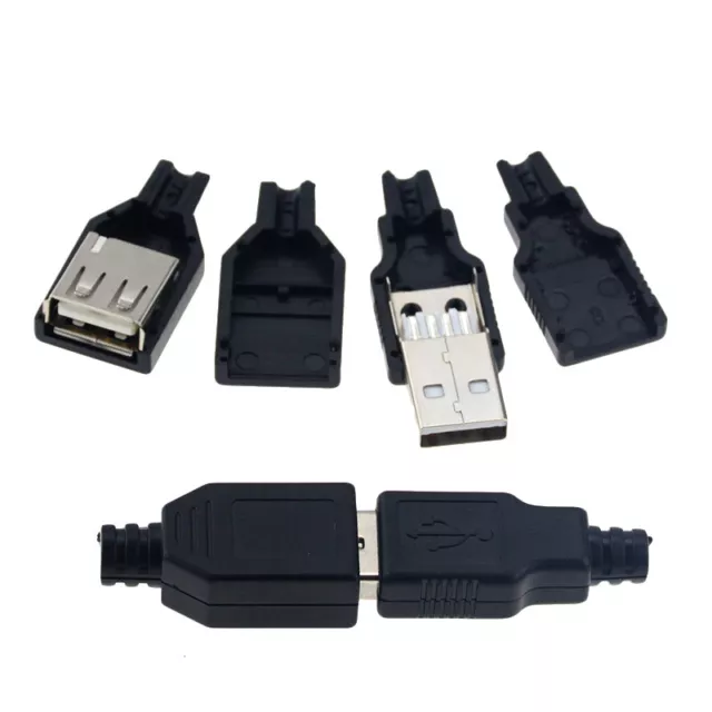 USB 3.0 Typ A Buchse Stecker 4pin Lötanschluss schwarz