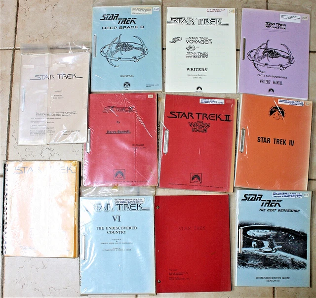 Mixed Lot of 11 TV & Movie Star Trek Scripts and Writers' Guides 1964-1996