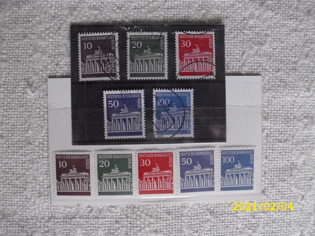 (0813) Briefmarken Berlin, Brandenburger Tor **/o, Heinemann 1 gestempelt