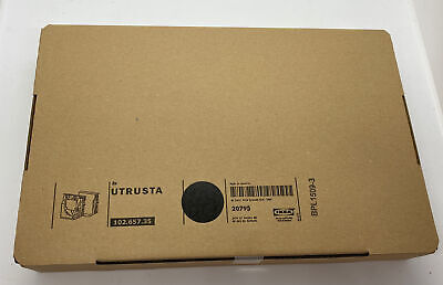 2 x Ikea Utrusta Horizontal Black Cabinet Soft Close Hinge 102.657.35 New