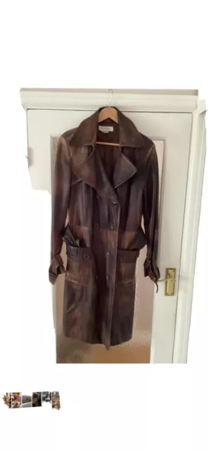 Zara Genuine Leather Trench Coat