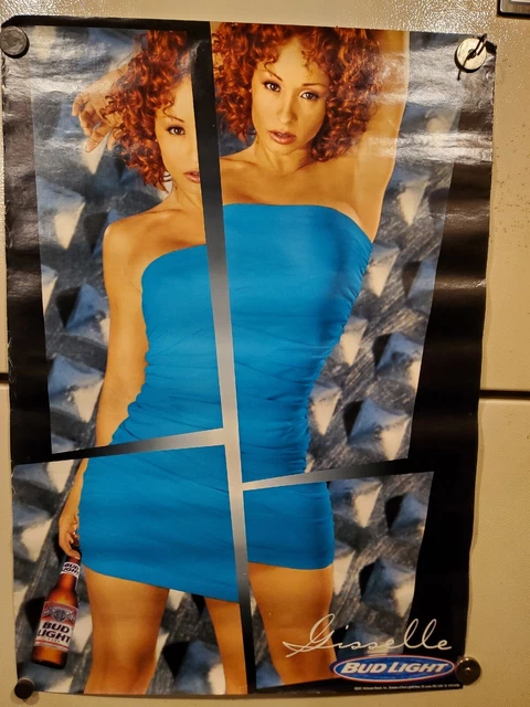 Lot of 7 BEER POSTERS BUD LIGHT SEXY BUSTY BIKINI BLONDE GIRL A. BUSCH Gizzelle