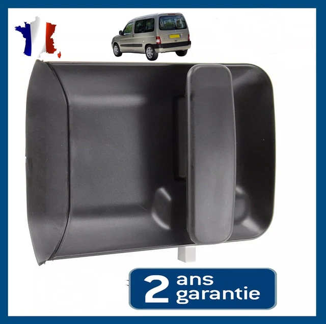 Poignée De Porte Coulissante Gauche Pour Citroën Berlingo/Peugeot Partner (1996-2008) - Référence OEM 9101P8 - En ABS Noir
