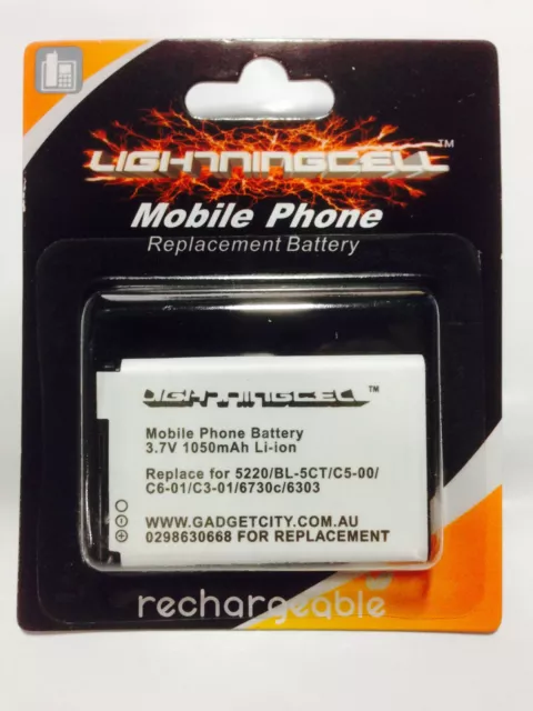 NOKIA BL5CT BL-5CT REPLACEMENT MOBILE PHONE BATTERY 6303 6303i 6730 CLASSIC