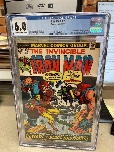 Iron Man #55 CGC 6.0  First Appearance Thanos Drax Starfox Jim Starlin MCU