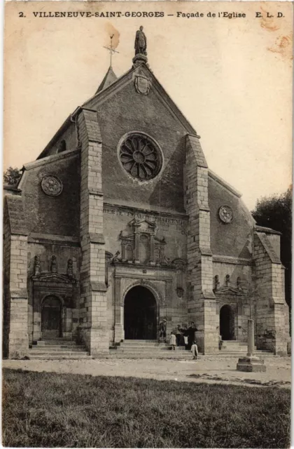 CPA AK Villeneuve St.Georges Facade de l'Eglise FRANCE (1282751)