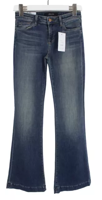 J BRAND Love Story Ingenue Mid Rise Kick Flare Jeans Women's W26 Whiskers Faded