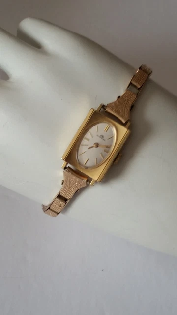 VTG 18K SOLID Yellow GOLD Ladies BUCHERER watch 17jew movement