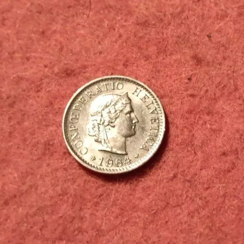 5 centesimi Svizzera 1964 B conservazione