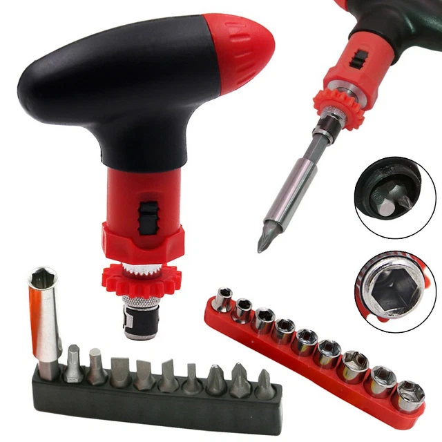Tournevis à Cliquet Multi-Fonction Angle 180° Réglable En Acier - Idéal Pour Mécanique Et Bricolage
