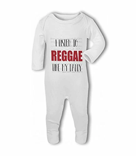 I listen to Reggae like my daddy/mummy - Baby Romper Suit by BWW Print Ltd
