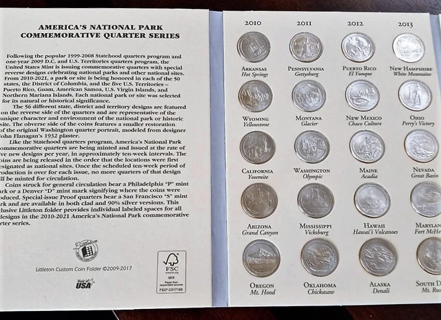 50 Commemorative Quarters- America's Natl Park Uncirculated-60