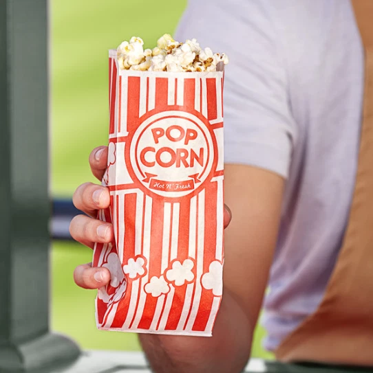 Carnival King 3 3/4" x 1 3/4" x 9 1/2" 1.1 oz. Popcorn Bag - 1000/Case