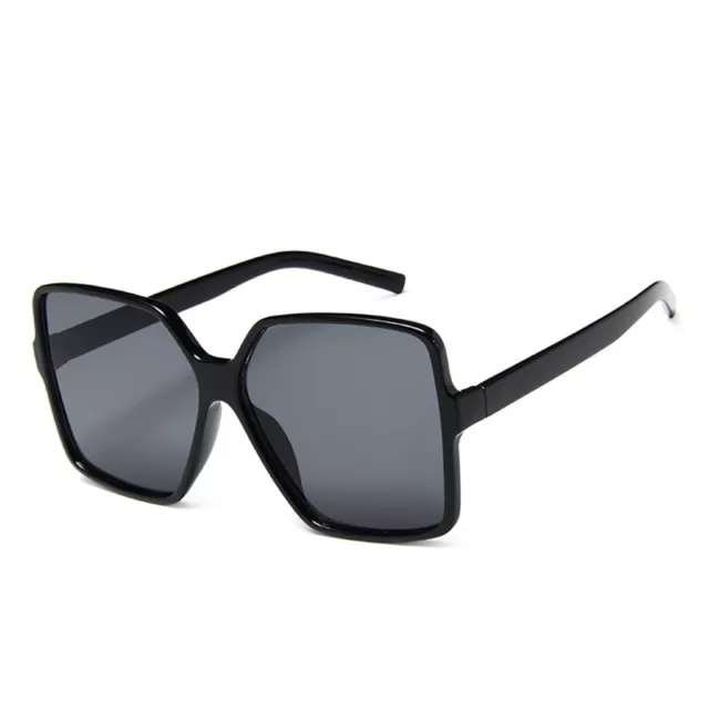 Oversized Square Flat Top Sunglasses Large Black Women Ladies Big Frame UV400 * 3