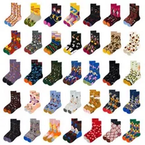 Vintage Oil Painting Socks - Women Colorful Creative Art Fashion Cotton Socks 2