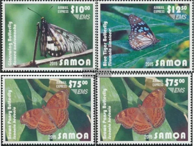 samoa 1255-1258 (complète edition) neuf avec gomme originale 2015 Papillons