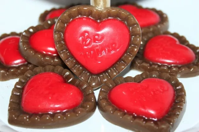 CHOCOLATE CHERRIES Scented Or U Pick Be Mine Valentine's Heart Wax Melts Tarts