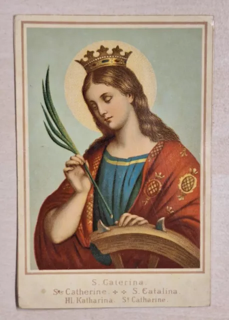 1901, Altes Andachtsbild, Hl. Katharina, Holy Card