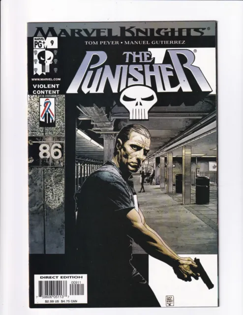 Punisher #9 2002 NM Marvel Knights Tie in Garth Ennis Tim Bradstree Bag/Boarded