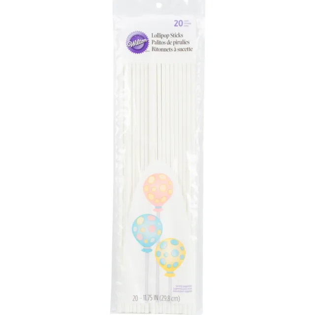 Wilton Lollipop Sticks 11.75" 20/Pkg-