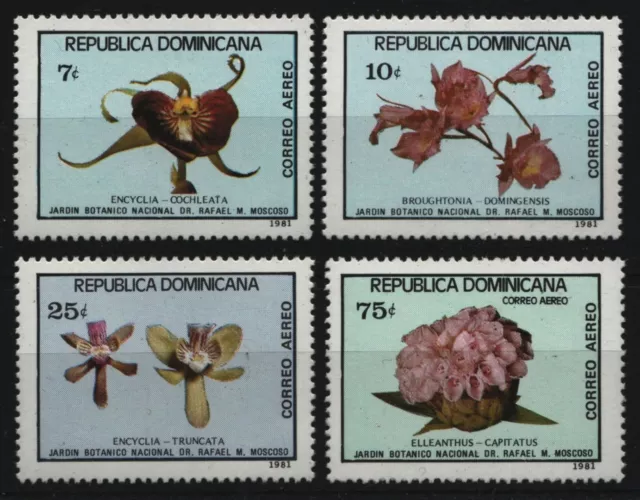 Dominikanische Republik 1981 - Mi-Nr. 1323-1326 ** - MNH - Orchideen / Orchids