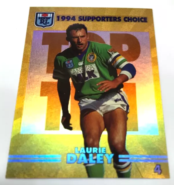 1994 Dynamic Rugby League S2 Card Supporters Choice Gold Card S4 Laurie Daley
