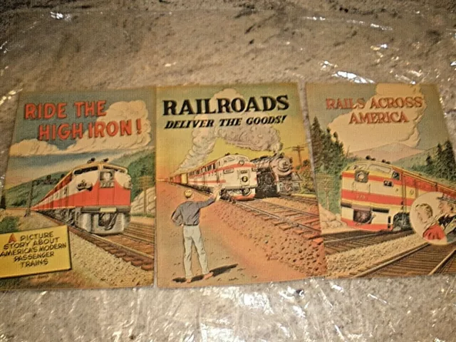 Railroad Comic Books Lot of 3 Association of American Railroads (D2)